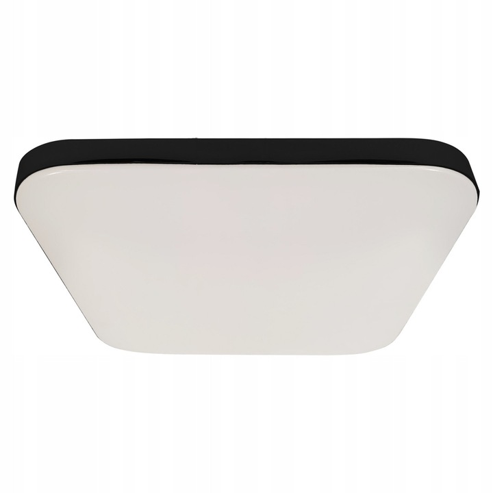 Lustra LED Light Home, neagra, 17W, lumina alba neutra 4000K, IP44, 33x33x7 cm