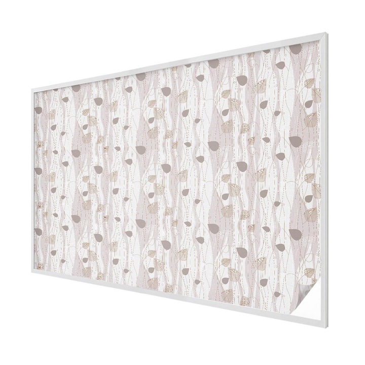 Folie geam vitraliu, Tulup, Abstractie armonioasa cu motiv de frunze, Vitraliu Autoadeziv, 200x146 cm, Ideal Pentru Decor Interior, 010450850090000033354