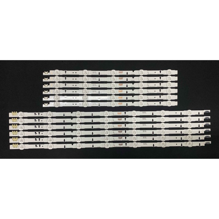 Set barete LED TV PROIT 50", 6 barete x 12 leduri, 7 + 5 leduri