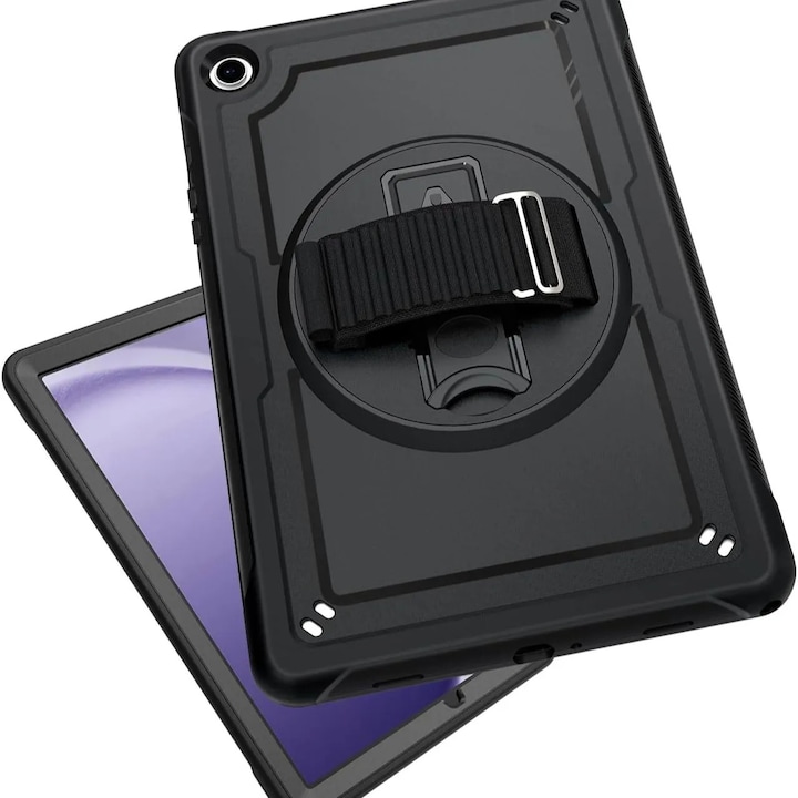 Husa tableta, Functie sleep/wake-up, Compatibil cu Samsung Galaxy Tab A9+ / a9 Plus 11'' 2023 (SM-X210/X216/X218), TPU Smart Cover, Negru