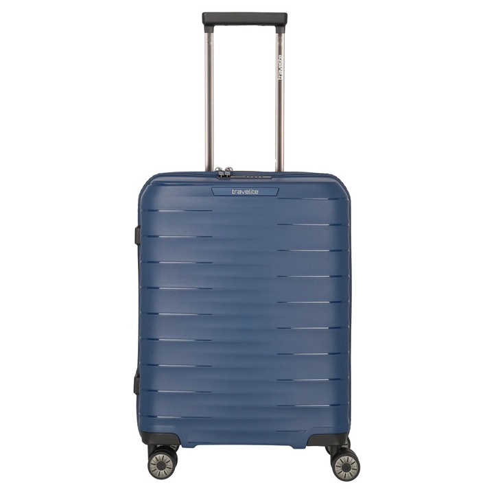 Troler de cabina Travelite MOOBY, 4 roti duble, 55x40x20cm, Albastru, 39L
