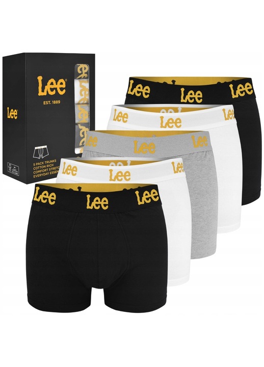 Boxeri Lee Innes, set 5 bucati, ajustati, multicolor, bumbac moale