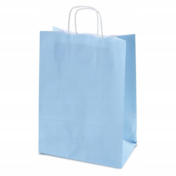 Set 50 torbe de prezentare A4, Allbag, pastel albastru, 24x10x32cm