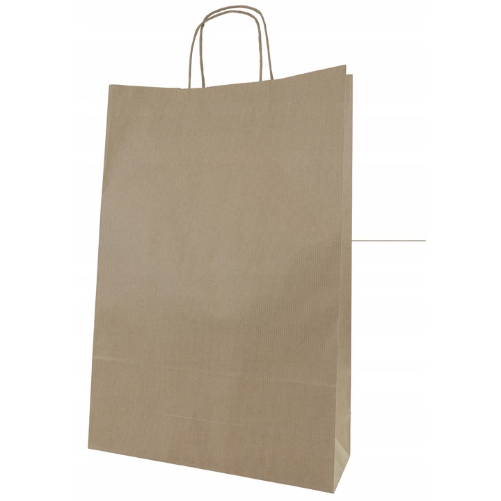 Set de 10 torbe din hartie, Allbag, 33x12x50 cm, maro, ecologice, mari, rezistente