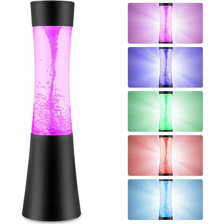 Lampa Tip Tornada, Vortex cu Schimbare Automata a Culorii, cu Cablu USB/Baterie, Decor Perfect pentru Camera pentru Copii, Adolescenti, Adulti, Cadou de Zi de Nastere, Petrecere
