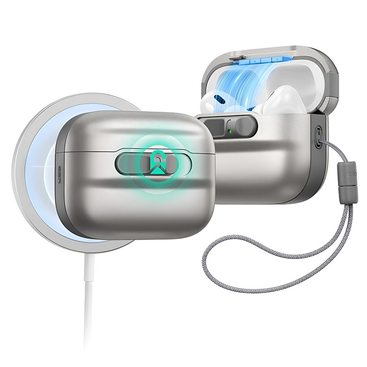 Husa pentru Apple AirPods Pro 3 - ESR Pulse Magnetic FlickLock - Titanium