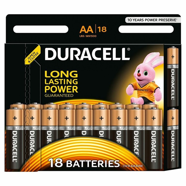 Baterii Duracell Basic AA, 18 buc
