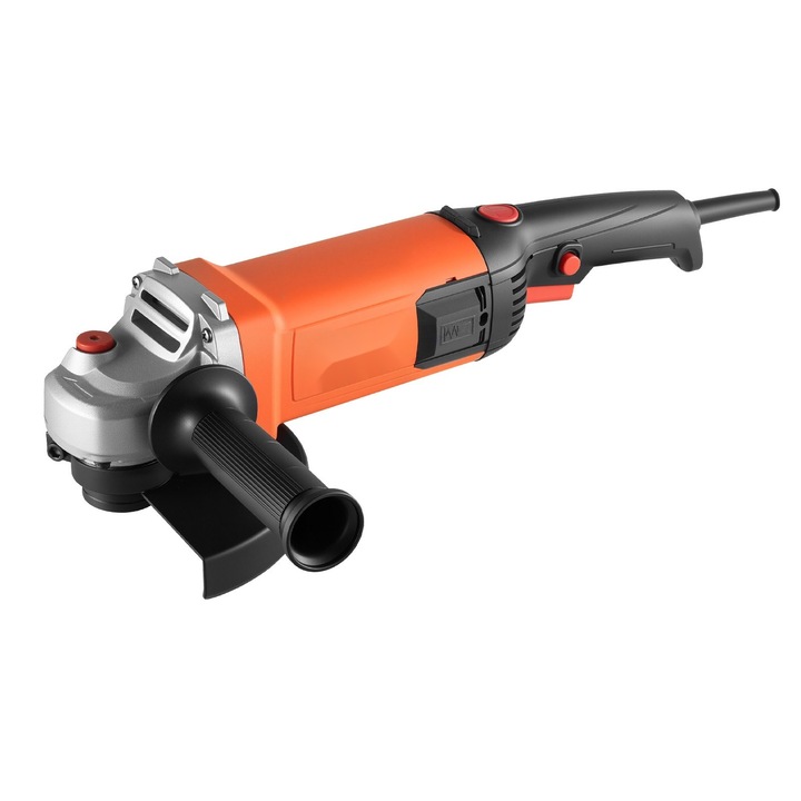 Polizor unghiular, Electric cu fir, Diametru disc 180 mm, Motor 8, 2 A, Viteza 8500 rpm, Protectie anti-praf reglabila, Pentru slefuire si taiere metal, Indepartare rugina