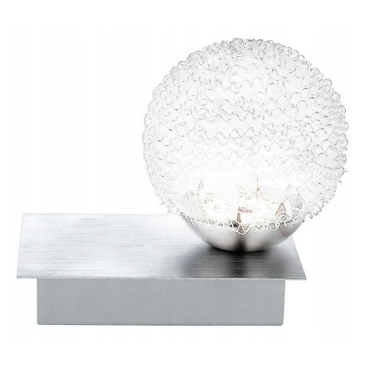 Lampă de birou LED GLOBO Deville, 5W, crom mat, 15x15cm