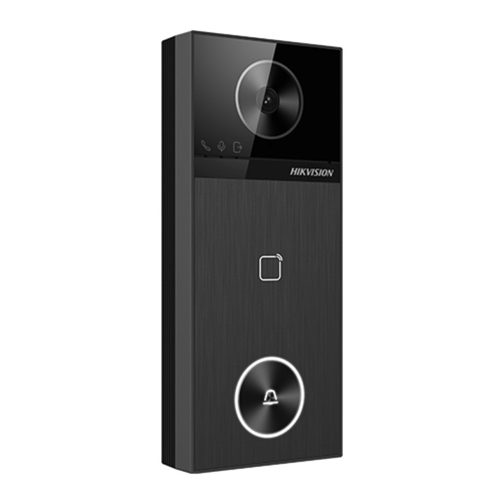 Interfon video exterior HIKVISION DS-KV6114-WBE1, 4MP, Wi-Fi6, IR 3m, IP65, 164x69x24.7mm