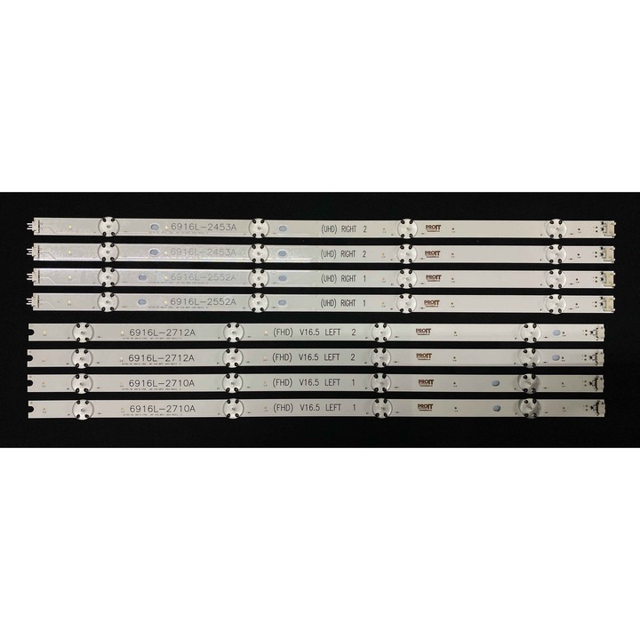 Комплект LED ленти PROIT за телевизор LG 49", 4 ленти x 8 светодиода, 3V, 8 броя