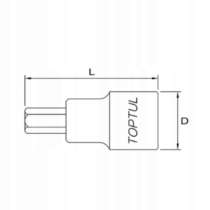 Set chei tubulare Toptul BCDA082E, 8 bucăți, otel crom-vanadiu, design ergonomic