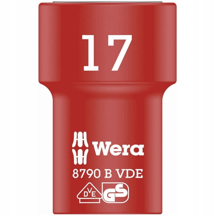 Cheie tubulara Wera VDE 17mm 3/8", izolație 1000V, design compact