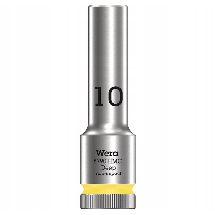 Priza tubulara Wera 10mm 1/2", crom-vanadiu, mat, lungime 83mm
