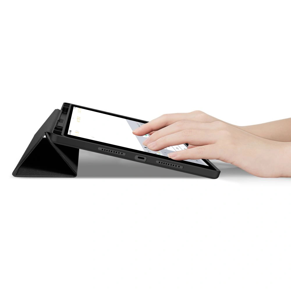 Husa pentru Lenovo Idea Tab Plus 12.1 SoftShell Slim & Light cu functie wake-up/sleep si compartiment pentru stylus, tip stand - negru