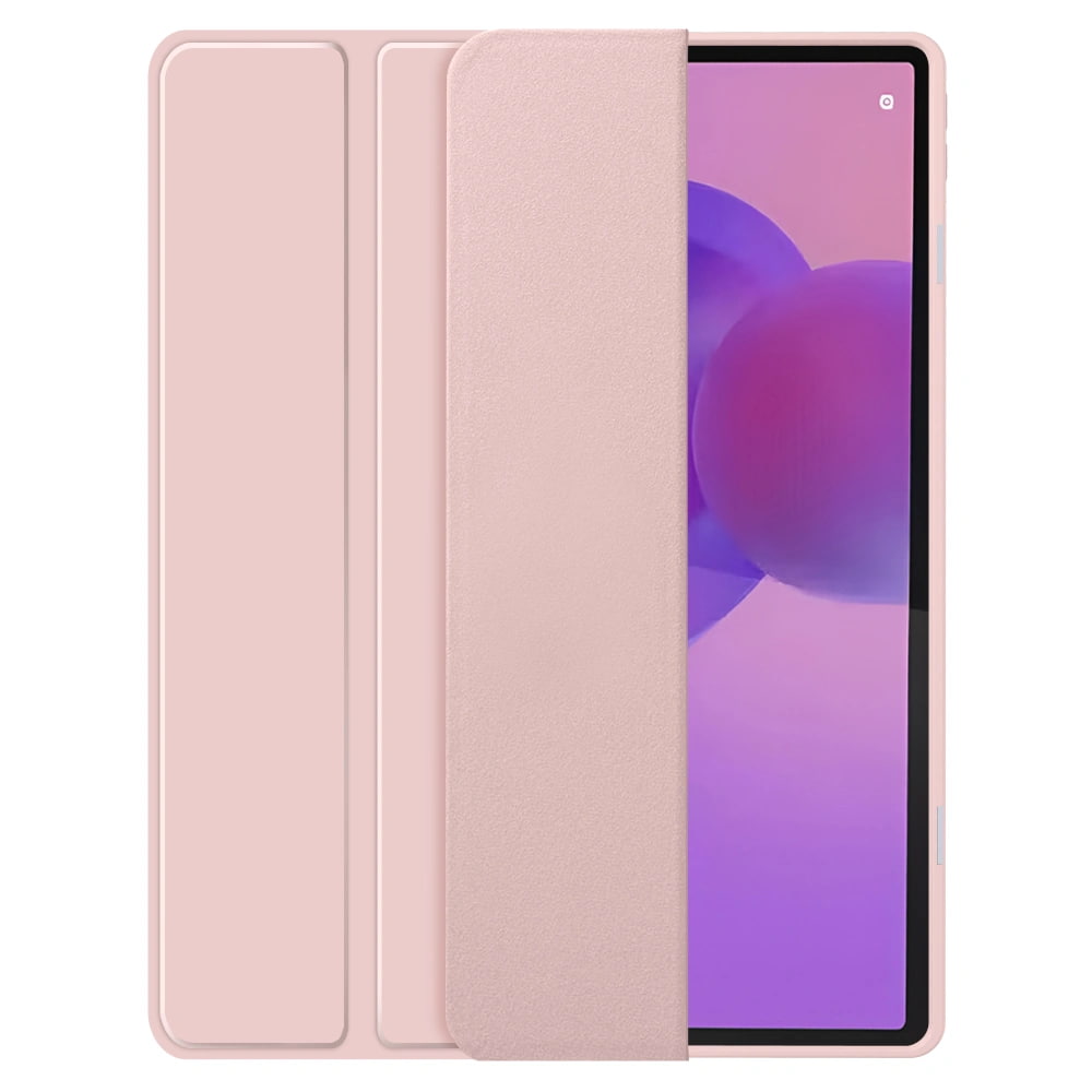 Husa pentru Lenovo Idea Tab Plus 12.1 SoftShell Slim & Light cu functie wake-up/sleep si compartiment pentru stylus, tip stand - roz