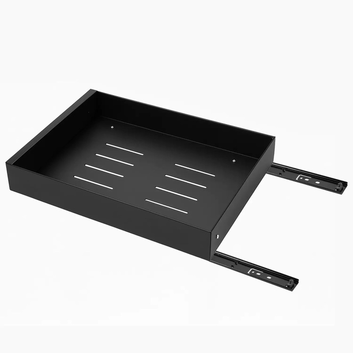 Многофункционален органайзер Elindor, Тип чекмедже, С лепило, 43x25x9 см, Черен