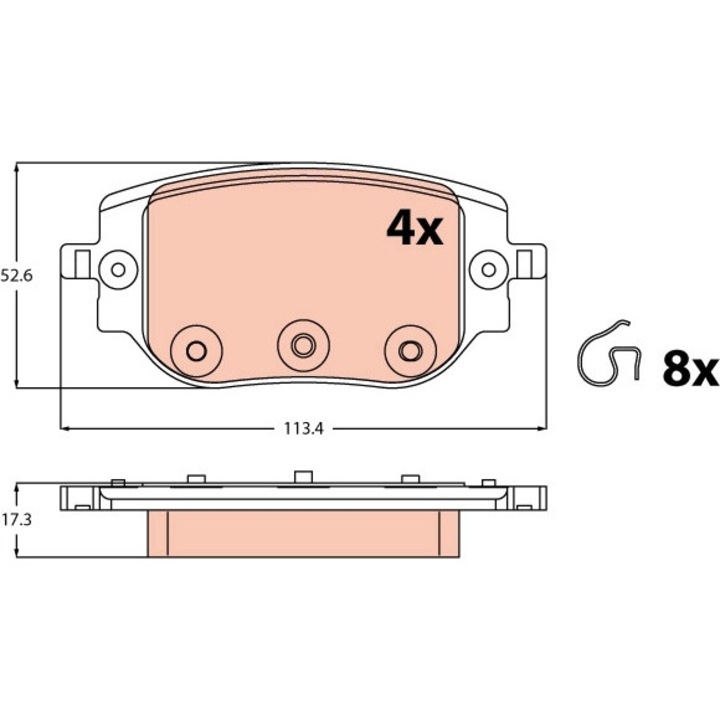 Fékbetét készlet, Tárcsafék Gdb2613 Citroën Jumpy 3/Spacetourer Peugeot Expert/Traveller