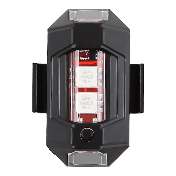 Lampa stroboscopica LED RGB pentru drona, montaj usor, 7 culori, 3.9x2.72x1.3cm