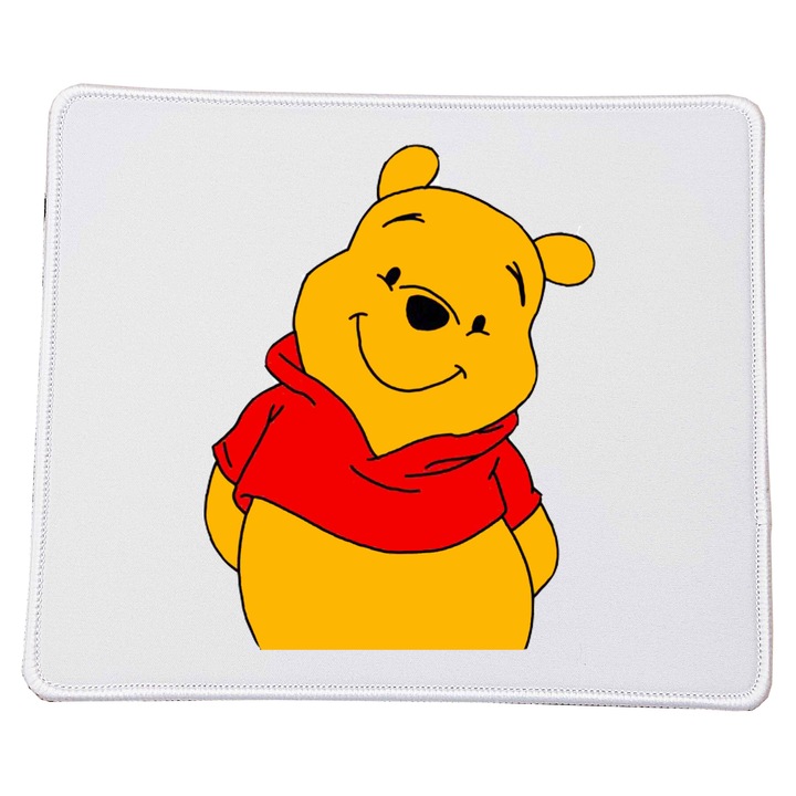 Mousepad Winnie the Pooh, 23x20 cm, material durabil, baza antiderapanta