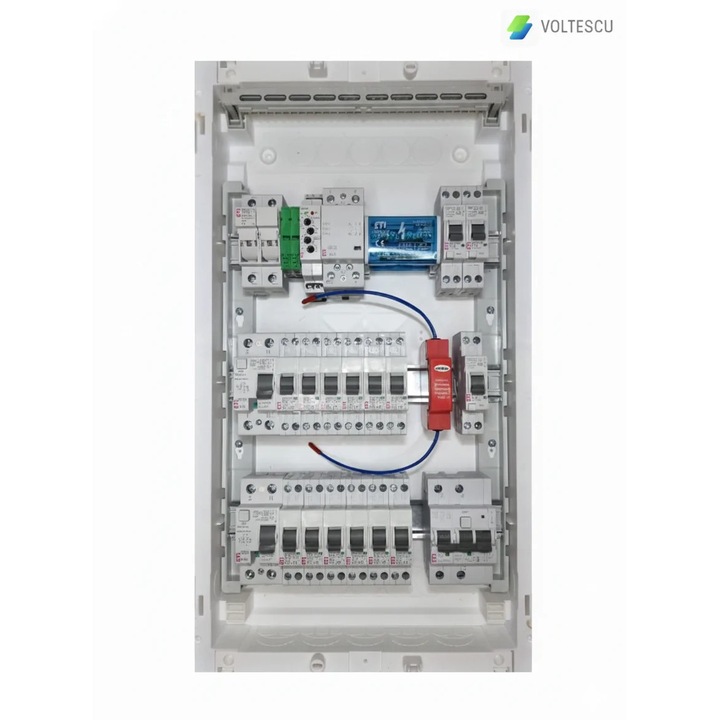 Tablou Electric Monofazat, 16 Circuite, Incastrat 42M, Alb