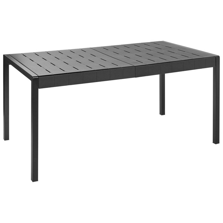 Masa dining de exterior Bartica 154 cm 84 cm Negru