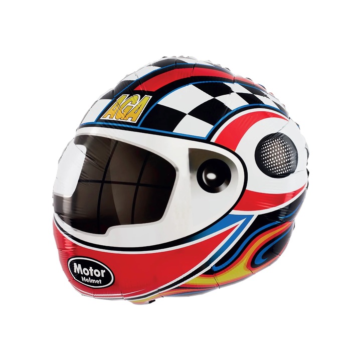 Balon folie casca 51x53 cm, multicolora