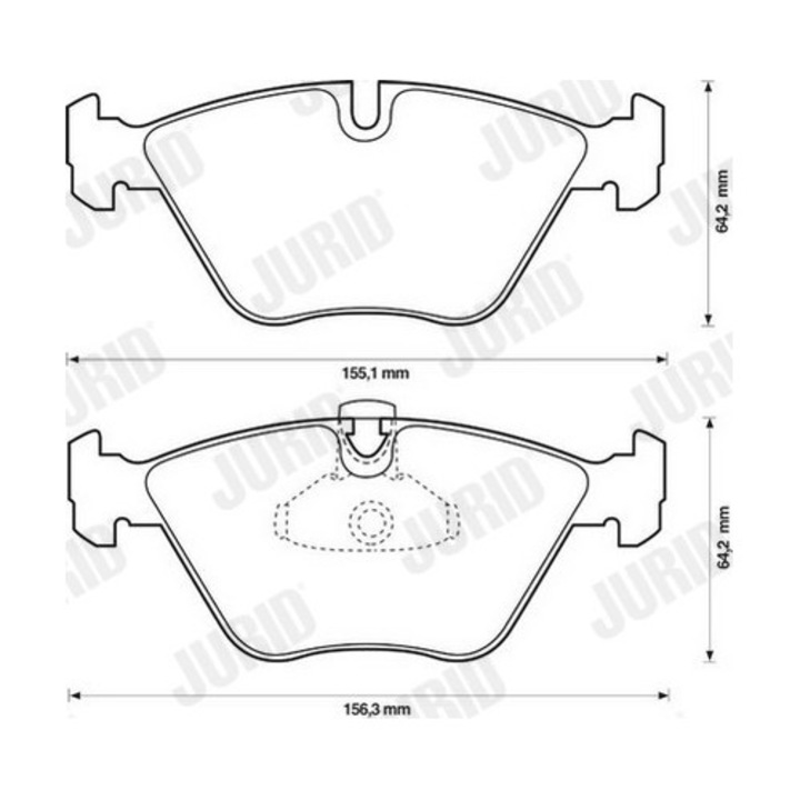 Комплект накладки, дискова спирачка BMW 5 Touring (E39) Бензин Jurid 571880Jc