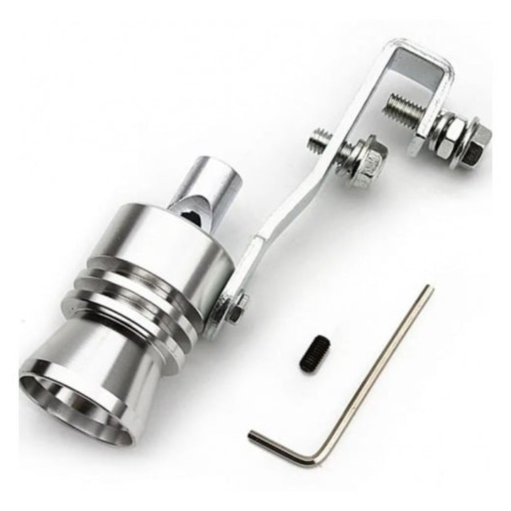 Dactylion autó síp, ezüst, S méret, acél, kipufogócsőre szerelhető