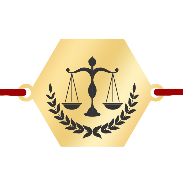 Martisor Bratara Inox Placat Aur 18K Hexagon Avocat