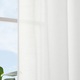 Прозрачни пердета с ресни, комплект от 2 броя, бели, 145x300 см, от полиестер, модерни и елегантни, разпръскват светлината и осигуряват уединение