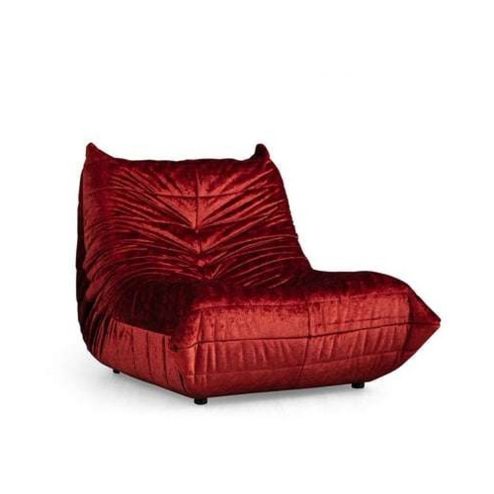 Fotel Atelier Del Sofa, 326-os modell, piros, 90x100x80cm, poliészter tartó, műanyag lábak