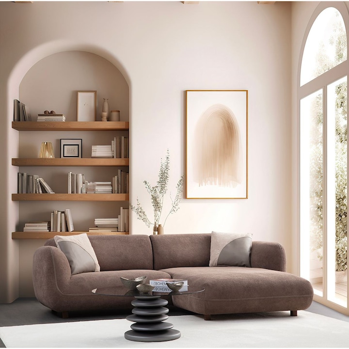 Canapea coltar, Atelier Del Sofa, maro, 250x170cm, 90cm, 75cm