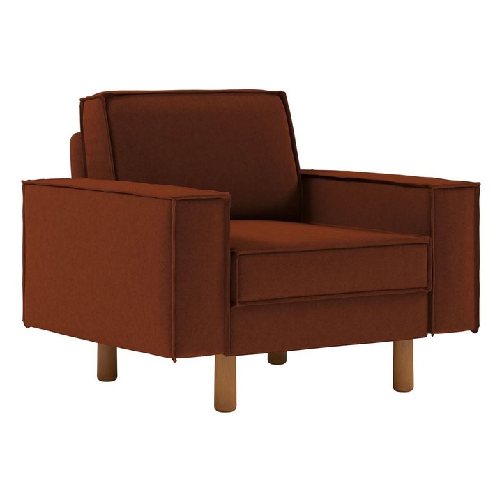 Fotel, Atelier Del Sofa, téglavörös, 108x89x87cm, párnákkal
