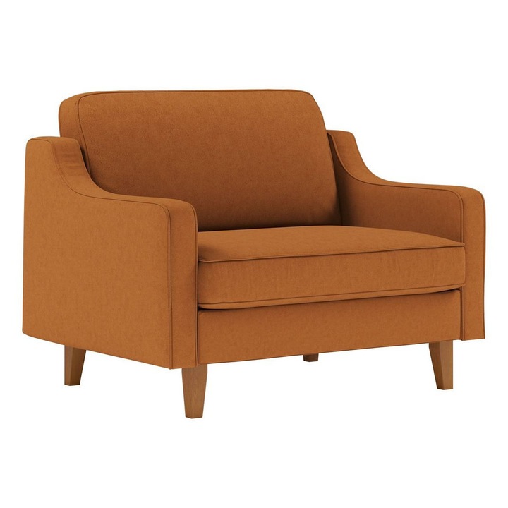 Fotoliu, Atelier Del Sofa, caramel, 115x84x87cm, 110 Kg capacitate, cu perne portabile