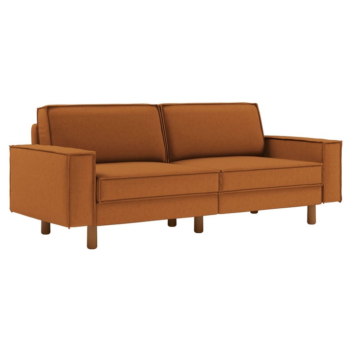 Canapea 3 locuri, Atelier Del Sofa, caramel, 223x89x87cm, 2 perne incluse