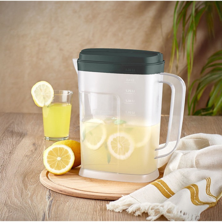 Стъкло за многократна употреба, Hermia Concept, 2250 мл, зелено, комплект от 6 броя, 10,5x17,5x23см