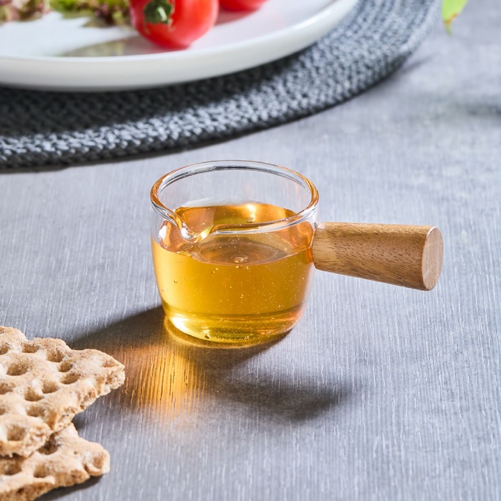 Hermia Concept szószos tál, 5.5x9x4cm, 600ml, fa nyéllel, többszínű