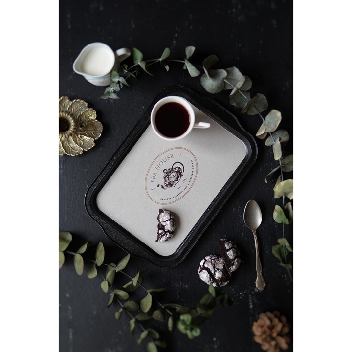 Табла за сервиране, Hermia Concept, метал, 21.5x31.6см, сребриста