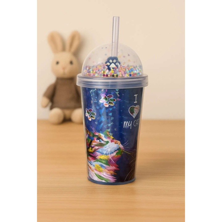 Pohár Hermia Concept, 600 ml, többszínű, 10x10x23,5 cm, 1 darab