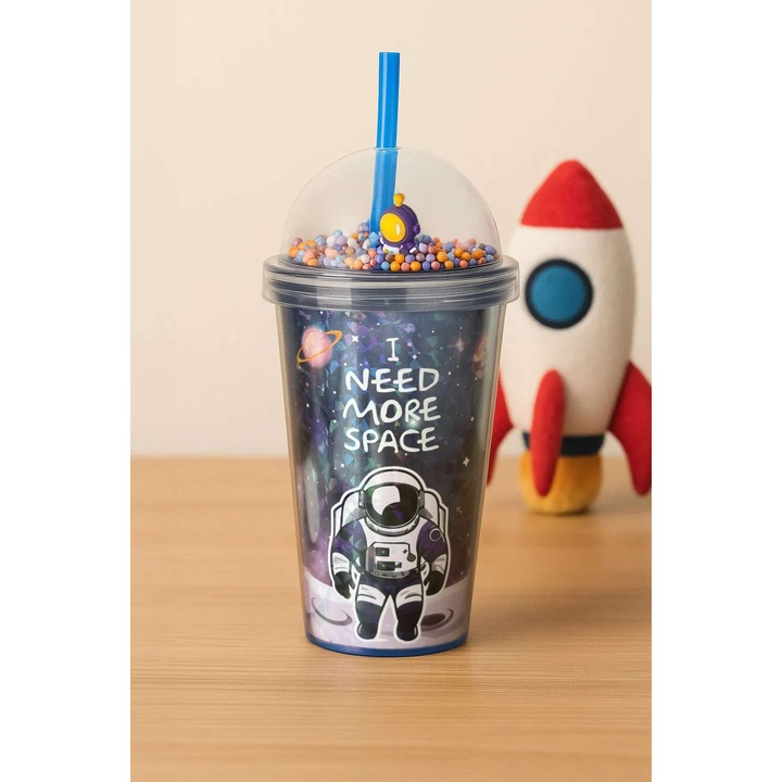 Pahar Hermia Concept, 600 ml, többszínű, 10x10x23,5 cm, 1 darab