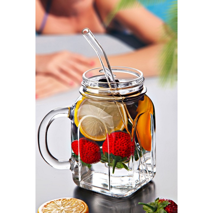 Pohár Hermia Concept, 450 ml, 7x7x12 cm, átlátszó