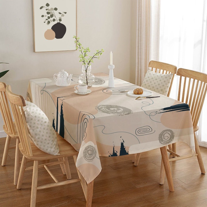 Fata de masa Hermia Concept, 50% bumbac, 50% poliester, 140x180cm, multicolor