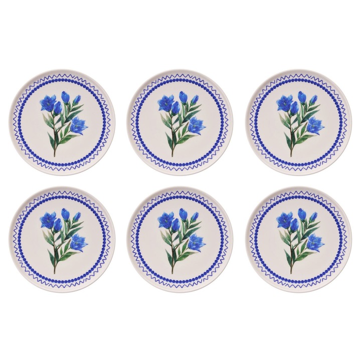 Hermia Concept desszertes tányér szett, 19,3x19,3x2cm, többszínű, 6 darab