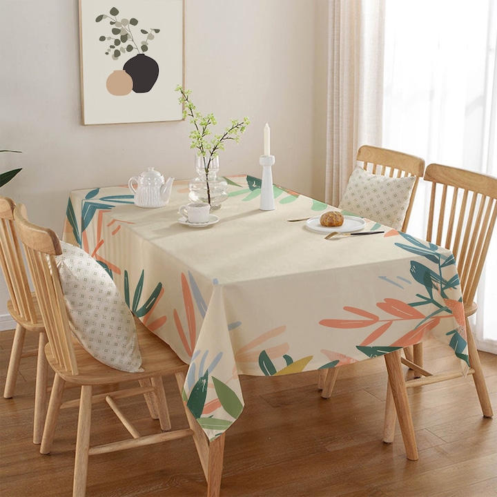 Fata de masa Hermia Concept, 140x180cm, multicolor, 50% bumbac/50% poliester, lavabila