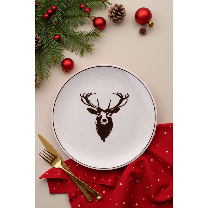 Hermia Concept kerámia tányérkészlet 6 db, 25,5x25,5x2,5cm, többszínű