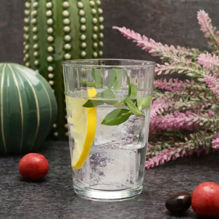 Pohárkészlet, Hermia Concept, 6 darabos, átlátszó, 6,8x6,8x10cm, 210ml