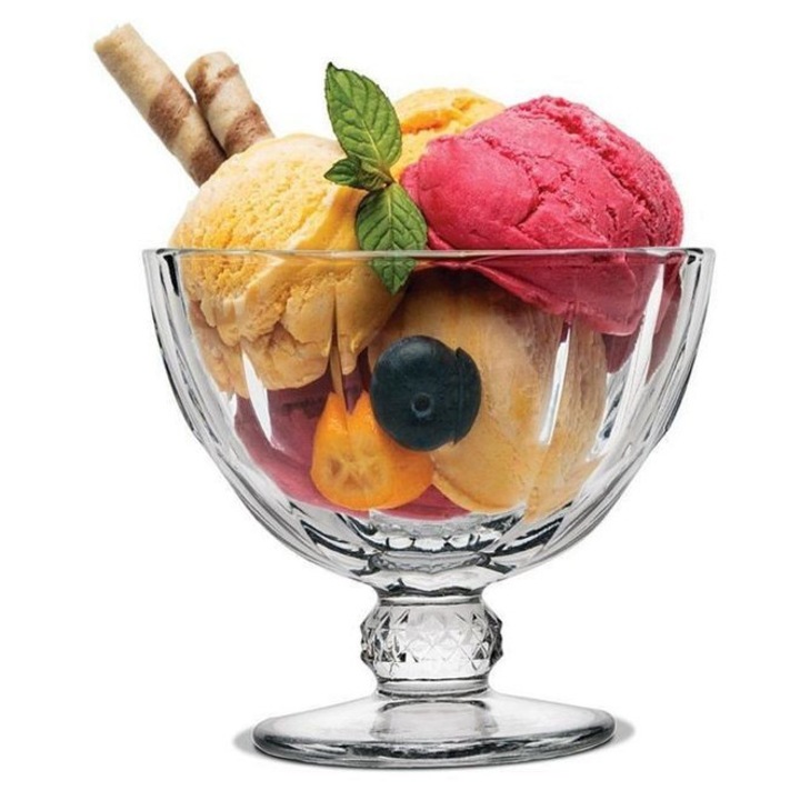 Комплект стъклени чаши за сладолед, Hermia Concept, 280 мл, прозрачни, 12x12x6.5 см, 2 броя