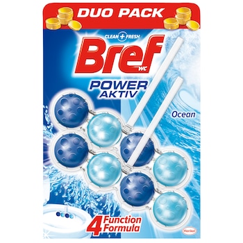 Odorizant toaleta Bref Power Aktiv Ocean, 2 x 50 g Odorizant toaleta Bref Power Aktiv Ocean, 2 x 50 g