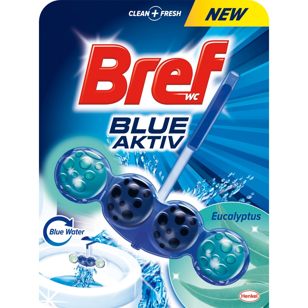 Odorizant toaleta Bref Blue Aktiv Chlorine, 50 g